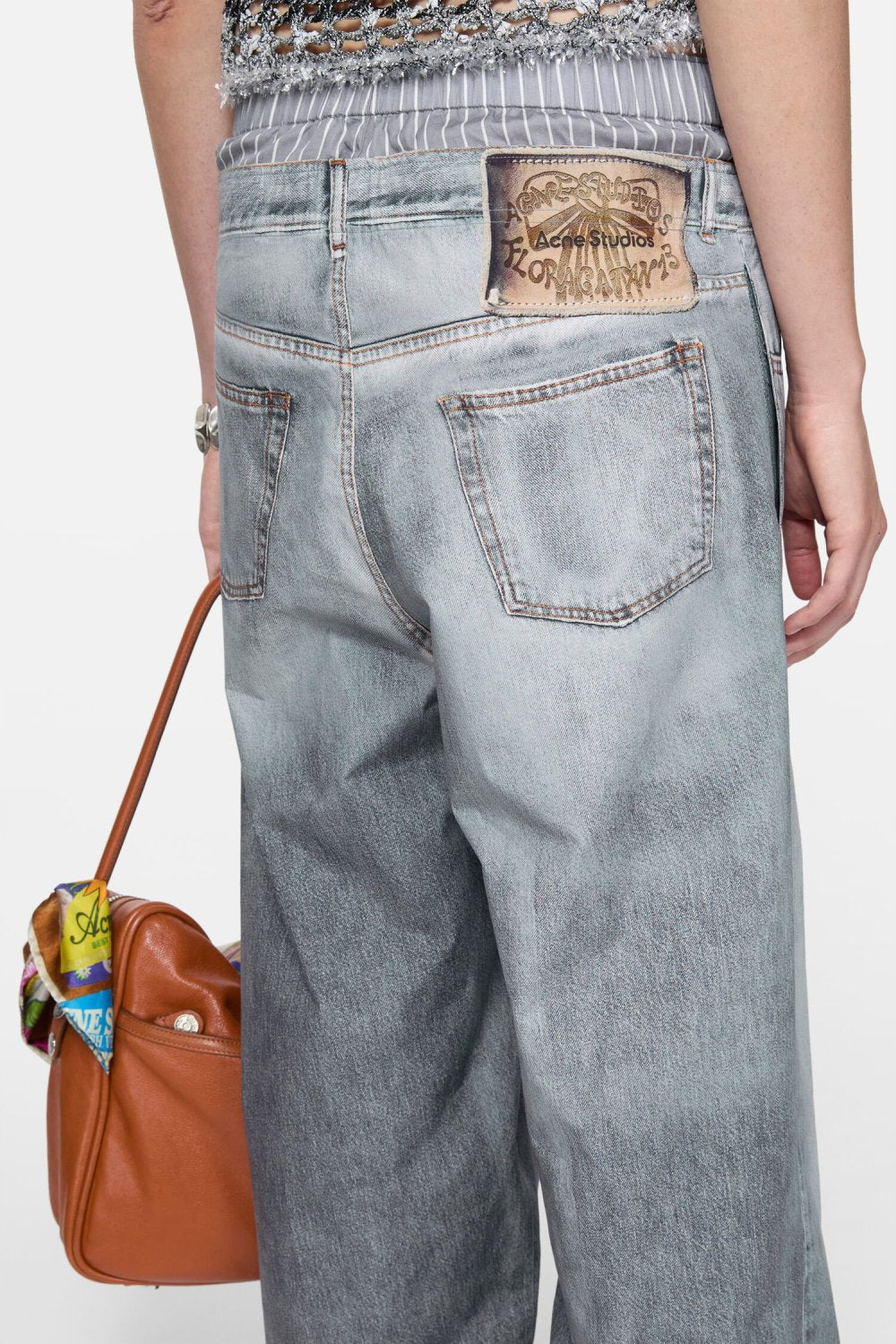 Women's Spring And Summer Double Pants Waist Vintage Old Washed High Waist Loose Cotton Wide Leg Straight Pants Ngvp #1895