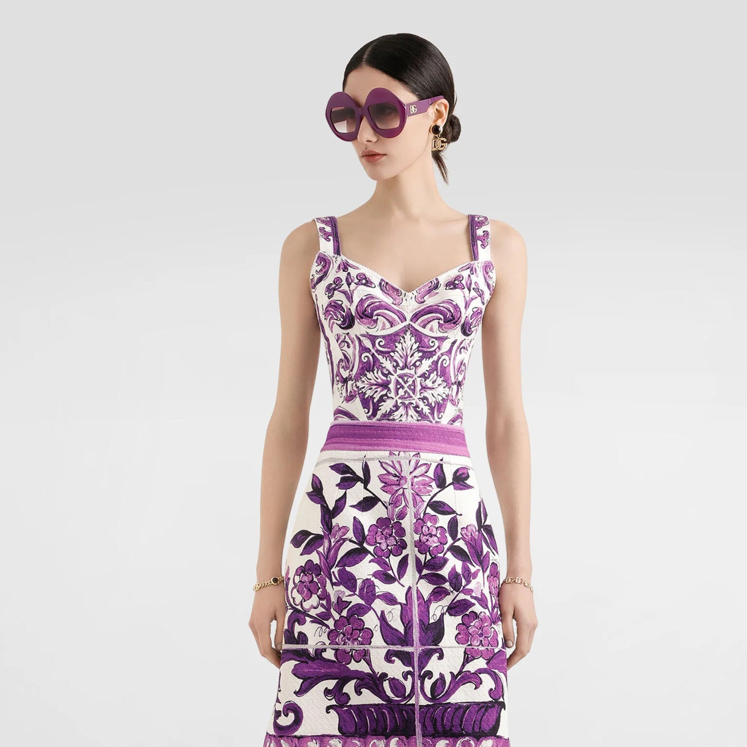 Women's Summer Print V-Neck Bustier Camisole Sleeveless Tank Top Vest Ngvp #2319