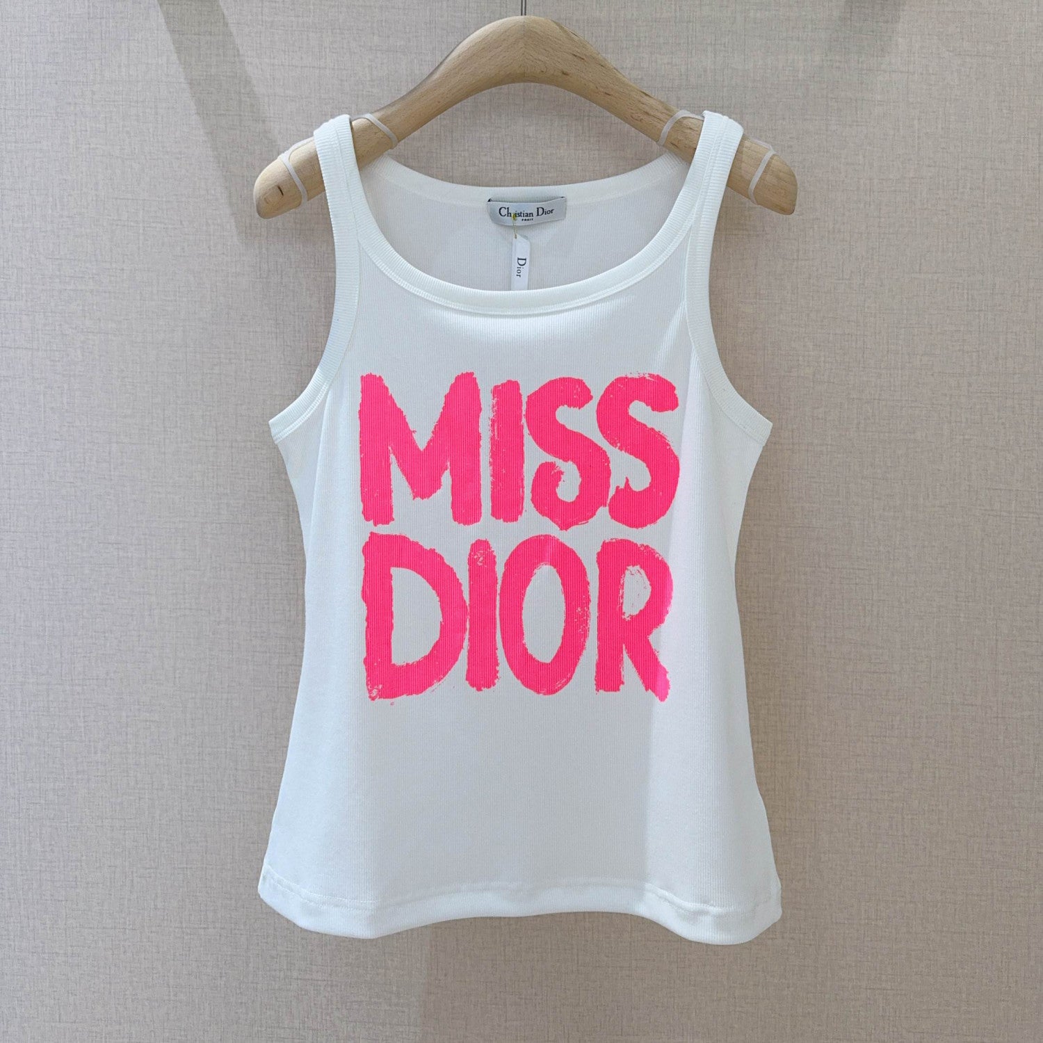 Women's Summer Fashion Casual Crew Neck Pullover Sleeveless Tank Top with Hand-Painted Print and Letter Embellishments Vest #78786