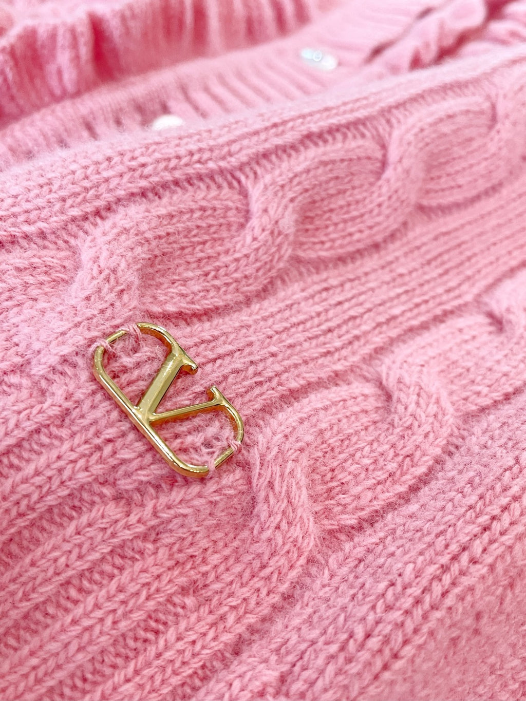 Women's Spring. Autumn And Winter V-Neck Ruffled Solid Color Knitted Sweater Long-Sleeved Cardigan Ngvp #1256