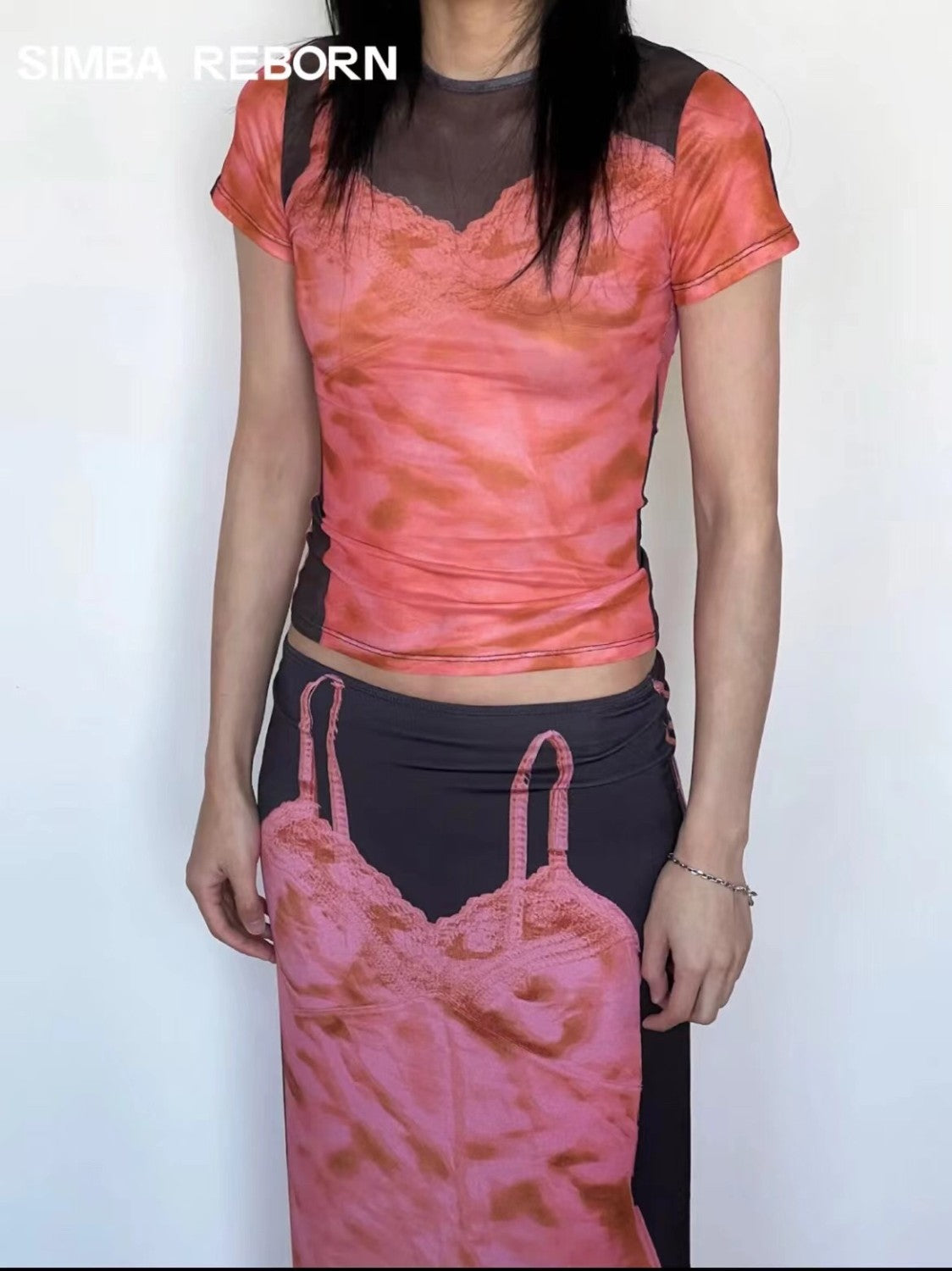 Miaou Women's Summer Graphic Printed Fitted Round Neck Short Sleeve T-Shirt Ngvp #9172