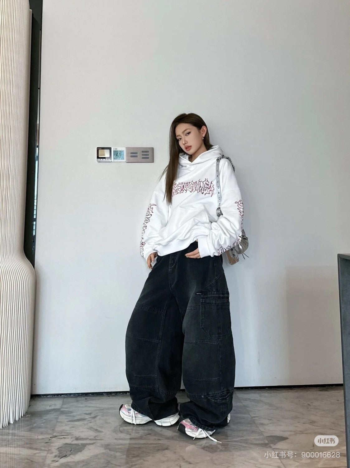 Men Women Four Seasons Fashion High Street Casual Gradient Loose Straight Leg Jeans Denim Work Pants Ngvp #7655