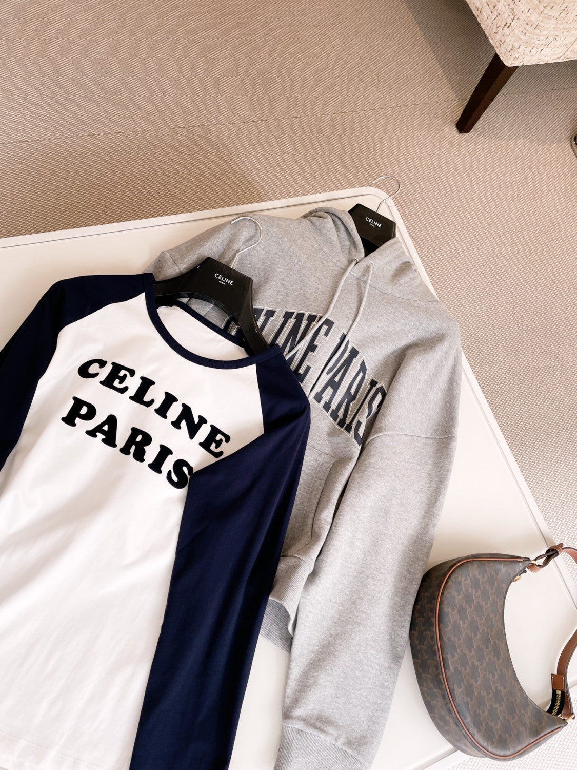 Women's Summer Color Clash Letter Printed Plunger Round Neck Long Sleeve T-Shirt Top #75111