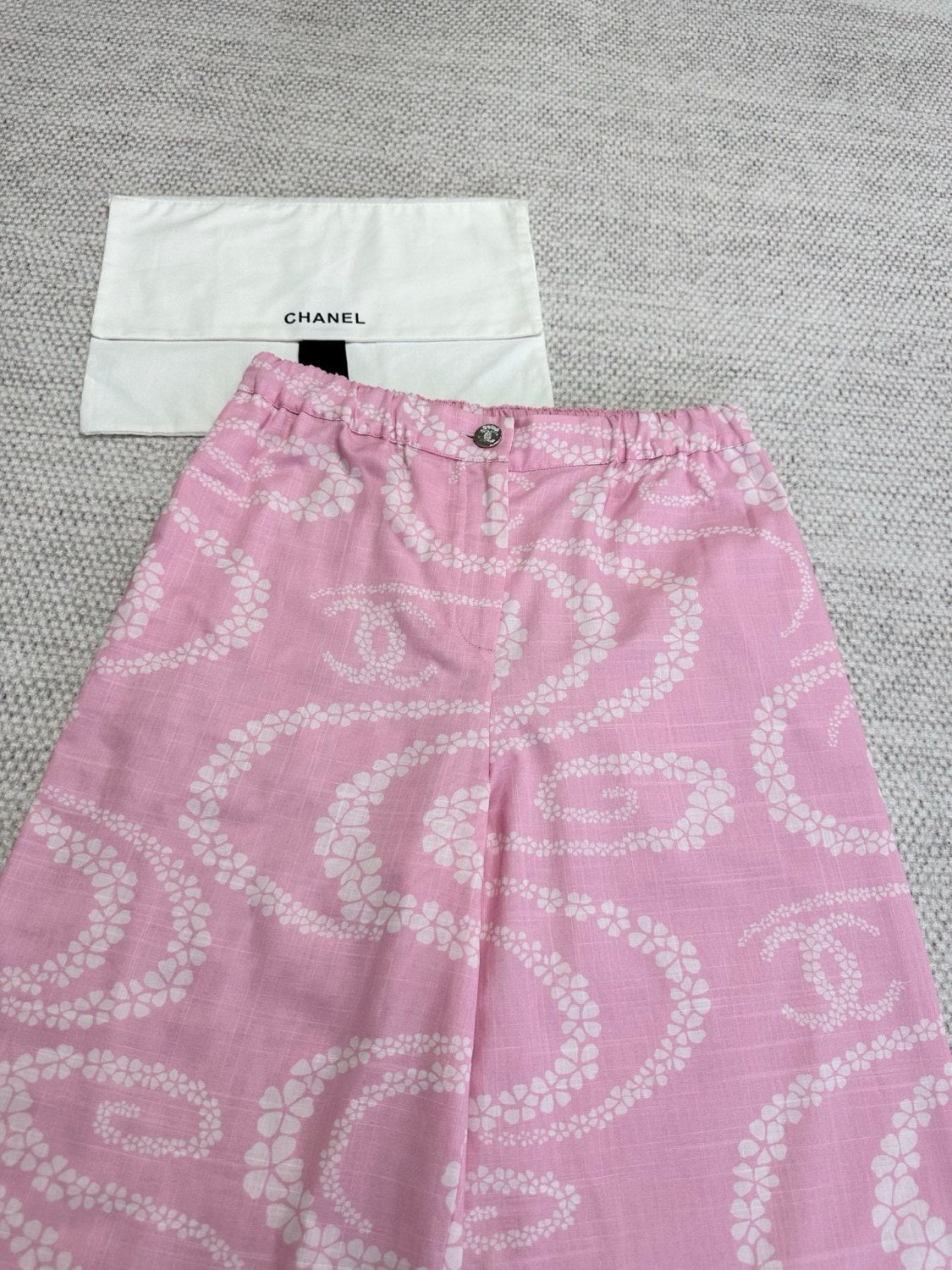 Women's CoCo Beach Collection Logo Printed Seasonal Solid Color Wide Leg Pants Casual Trousers #77266