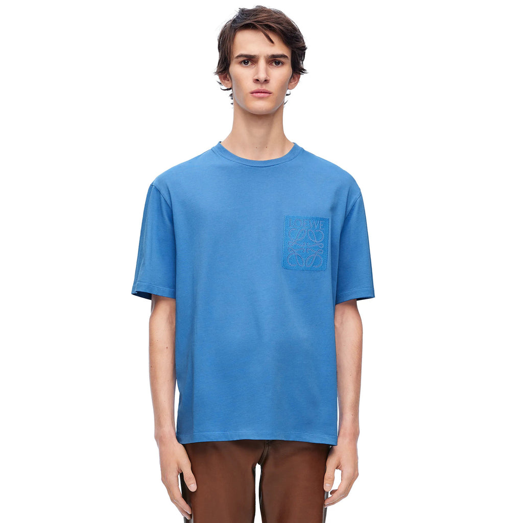 Men's Summer Pattern Embroidery Patch Pocket Casual Round Neck Short Sleeve T-Shirt #98665