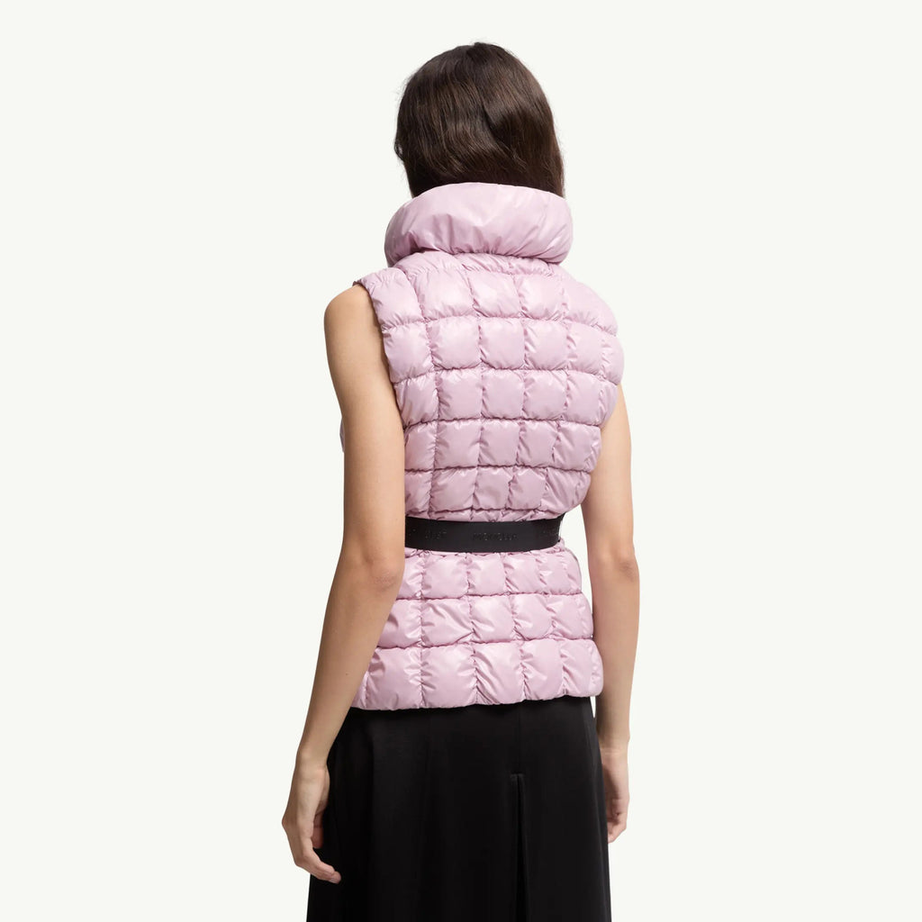 Emilion Women's Winter Fashion Casual Stand Collar Zipper Sleeveless Square Quilted Down Vest #78822