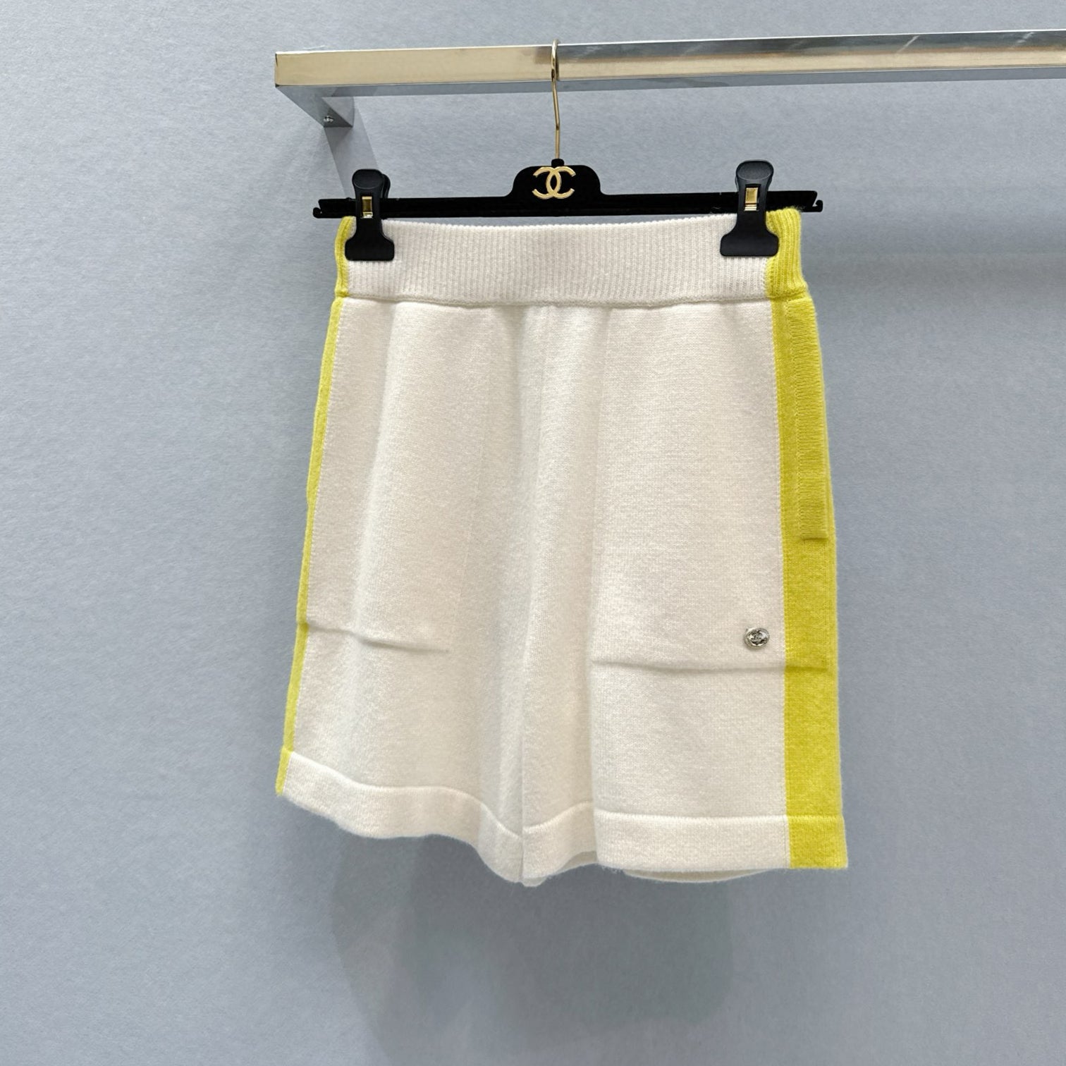 Women's Spring & Autumn Fashion Color Blocking Casual Knitted Shorts Ngvp #9842