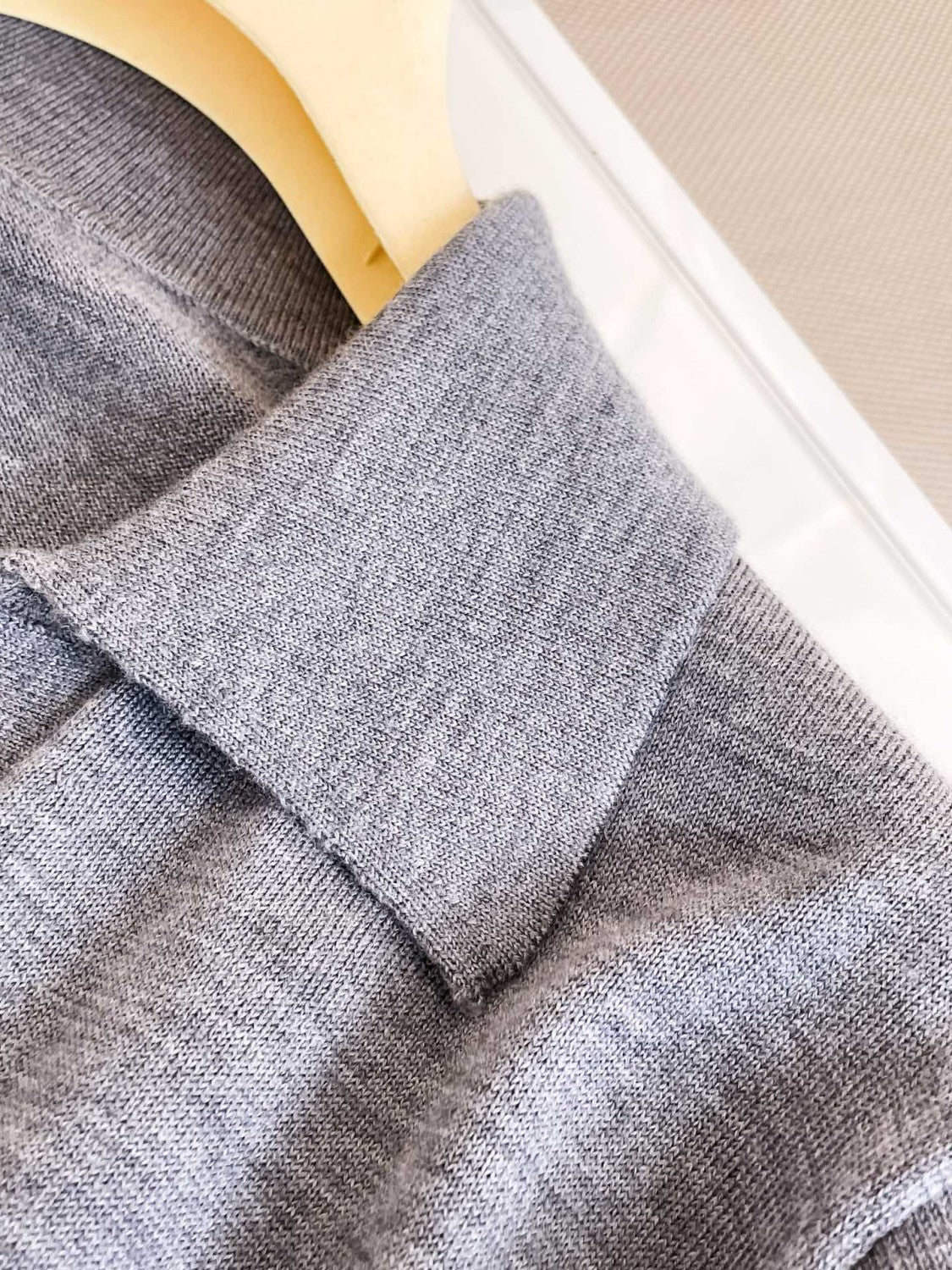 Women's Spring/Summer Solid Color Logo Letter Printed Polo Neck Pullover Long Sleeve T-Shirt #73822