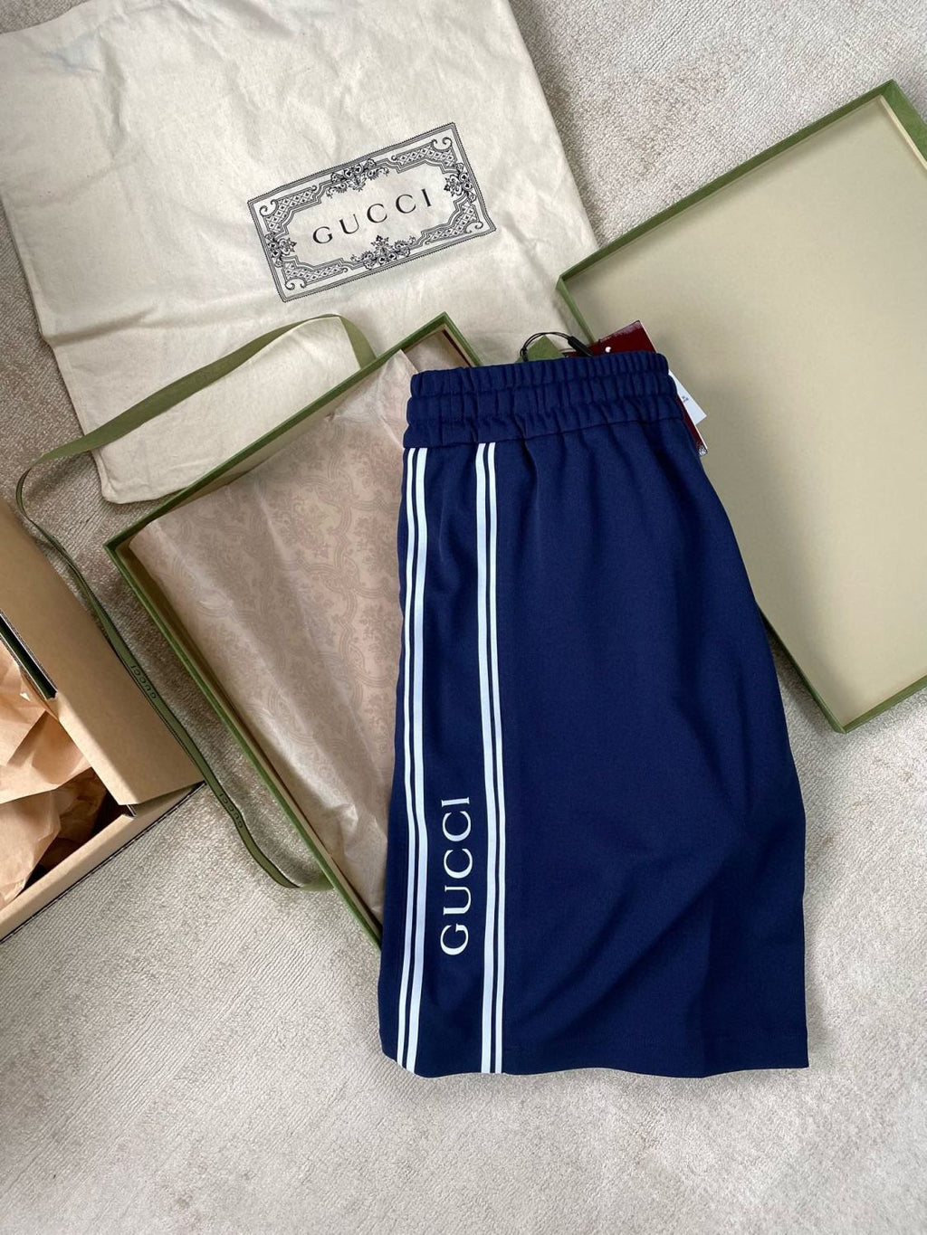 Men's Summer Blue Letter Printed Straight Lace Up Plain Knit Casual Shorts Pants #99611