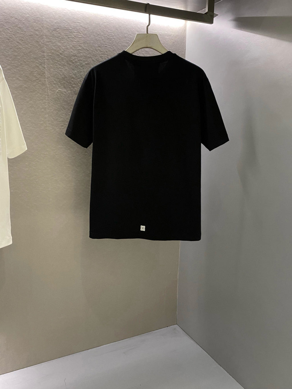 Men's And Women's Summer Letters Cartoon Pattern Printing Black Round Neck Cotton Short Sleeve T-shirt #98499