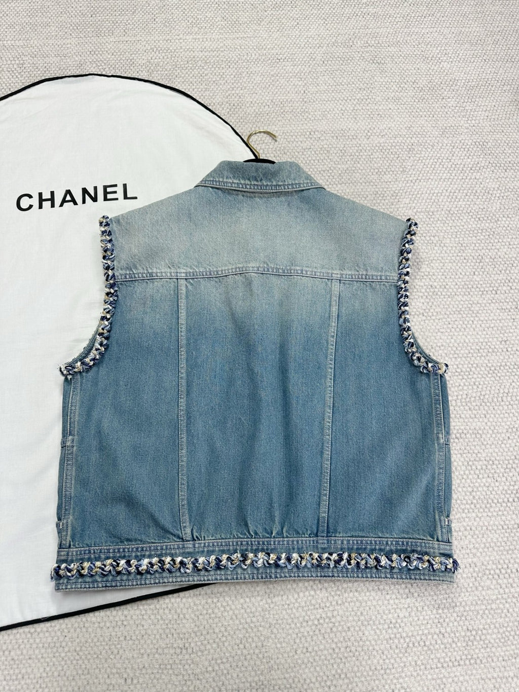 Women's Summer Fashion Casual Denim Collared Single-Breasted Sleeveless Top Vest #78486