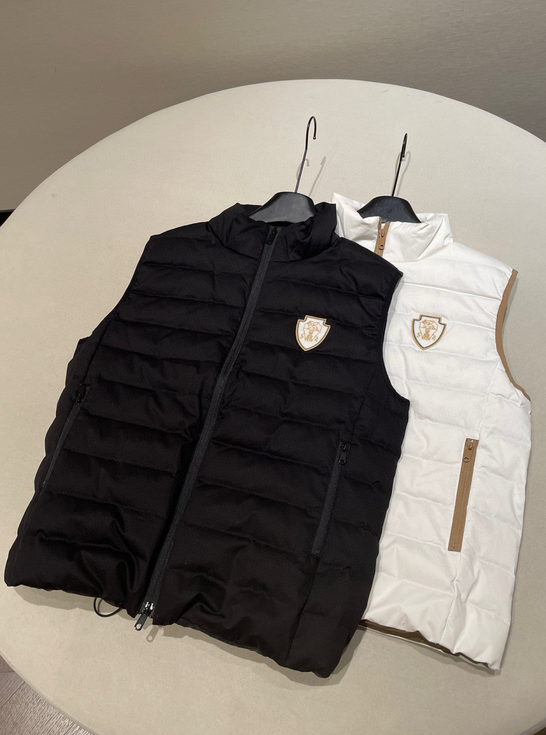 Women's Winter Fashion Casual Stand Collar Pull-Over Sleeveless Chain Goose Down Insulated Vest #78617