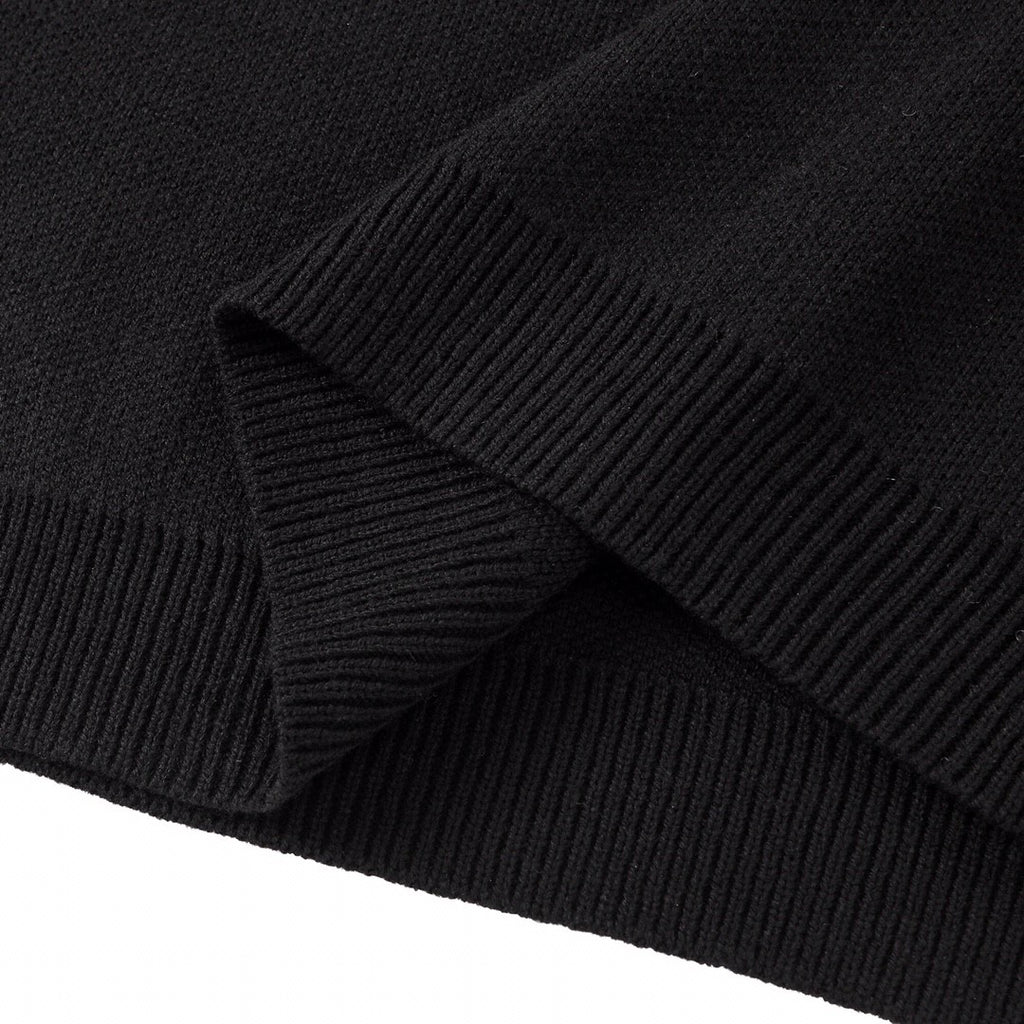 Men's And Women's Spring And Autumn Solid Color Round Neck Long Sleeve Loose Fit Knitted Sweater Pullover #72499