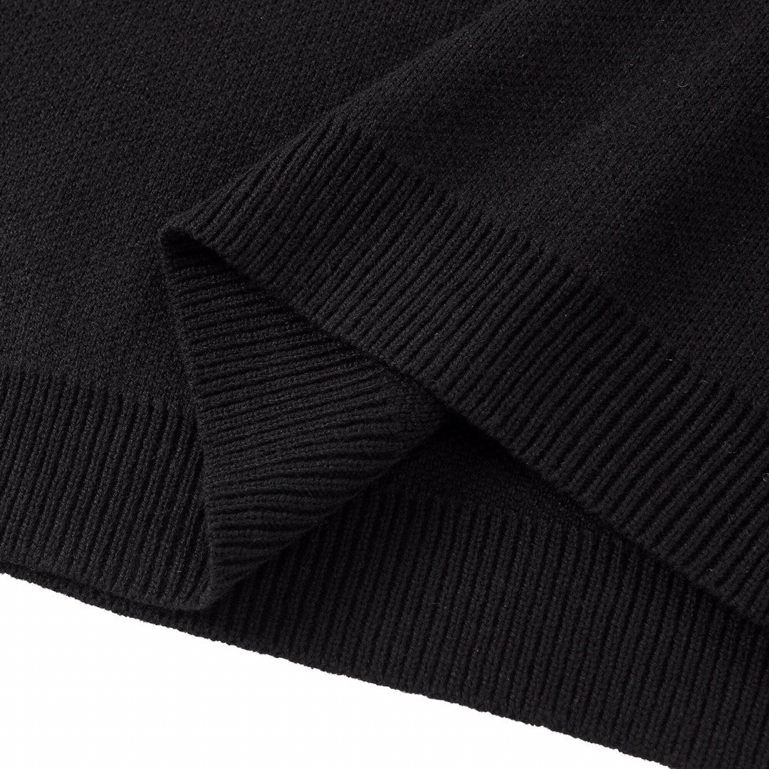 Men's And Women's Spring And Autumn Solid Color Round Neck Long Sleeve Loose Fit Knitted Sweater Pullover #72499