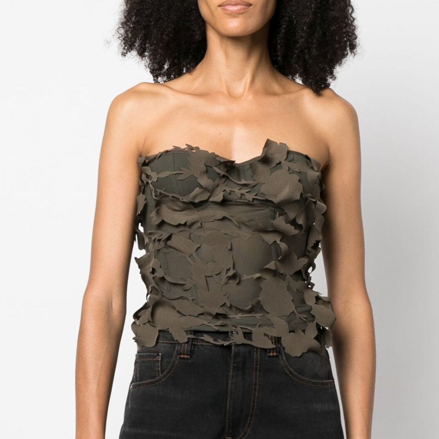 Blumarine Women's Spring And Summer Three-dimensional Butterfly Decoration Spice Girl Wrap Tight Top Fashion Camisole Top Ngvp #8793