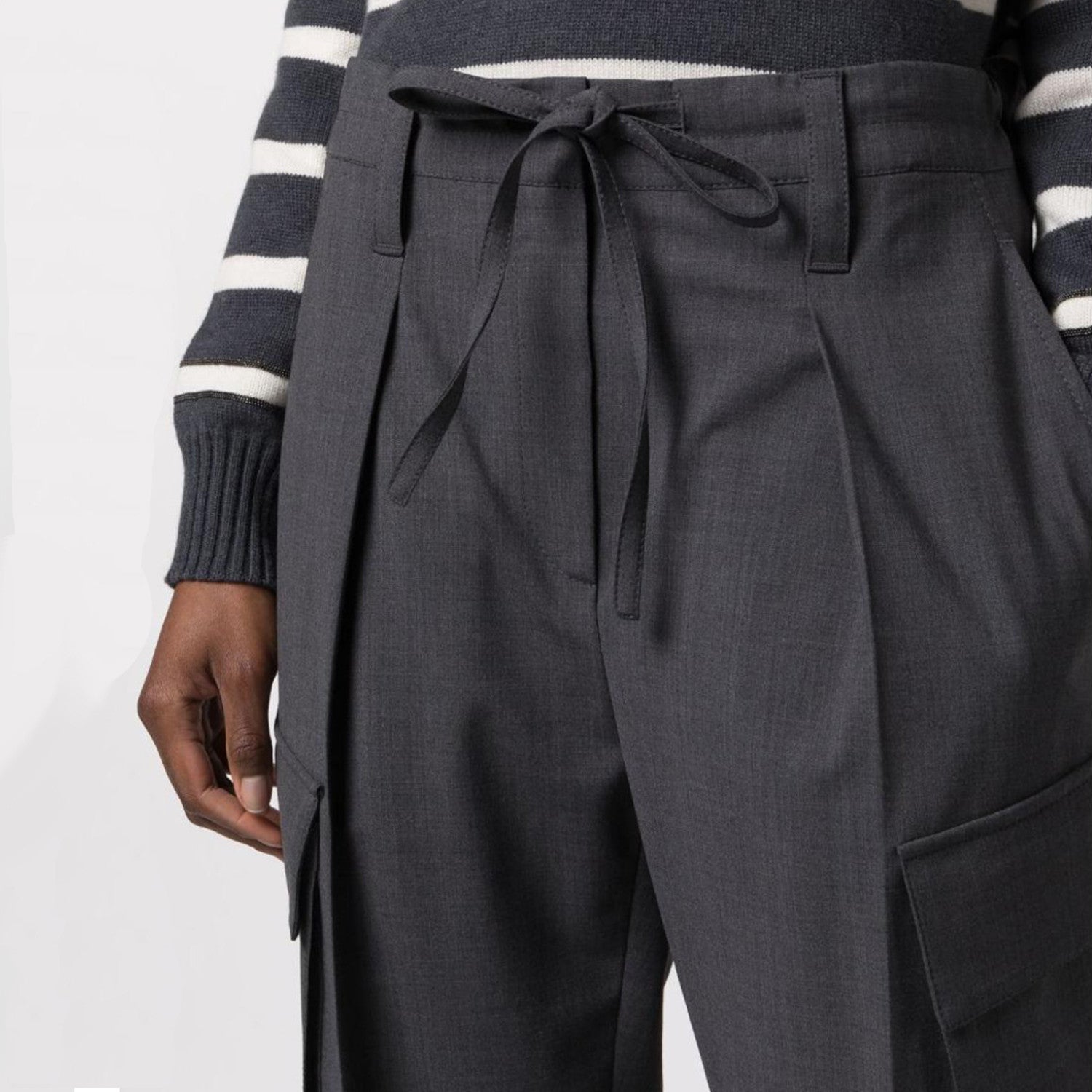 Men's Women's Spring And Summer Temperament Gray Workwear Straight Leg Casual Pants Trousers Ngvp #7836