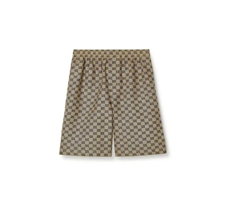 Men's Spring/summer Vintage Logo Jacquard Shorts Linen Blend Premium Luxury Colorblocking Shorts #99444