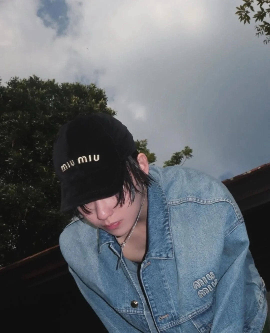 Women's Spring And Fall Blue Embroidered Logo Letters Single Breasted Loose Long sleeved Denim Jacket #72667