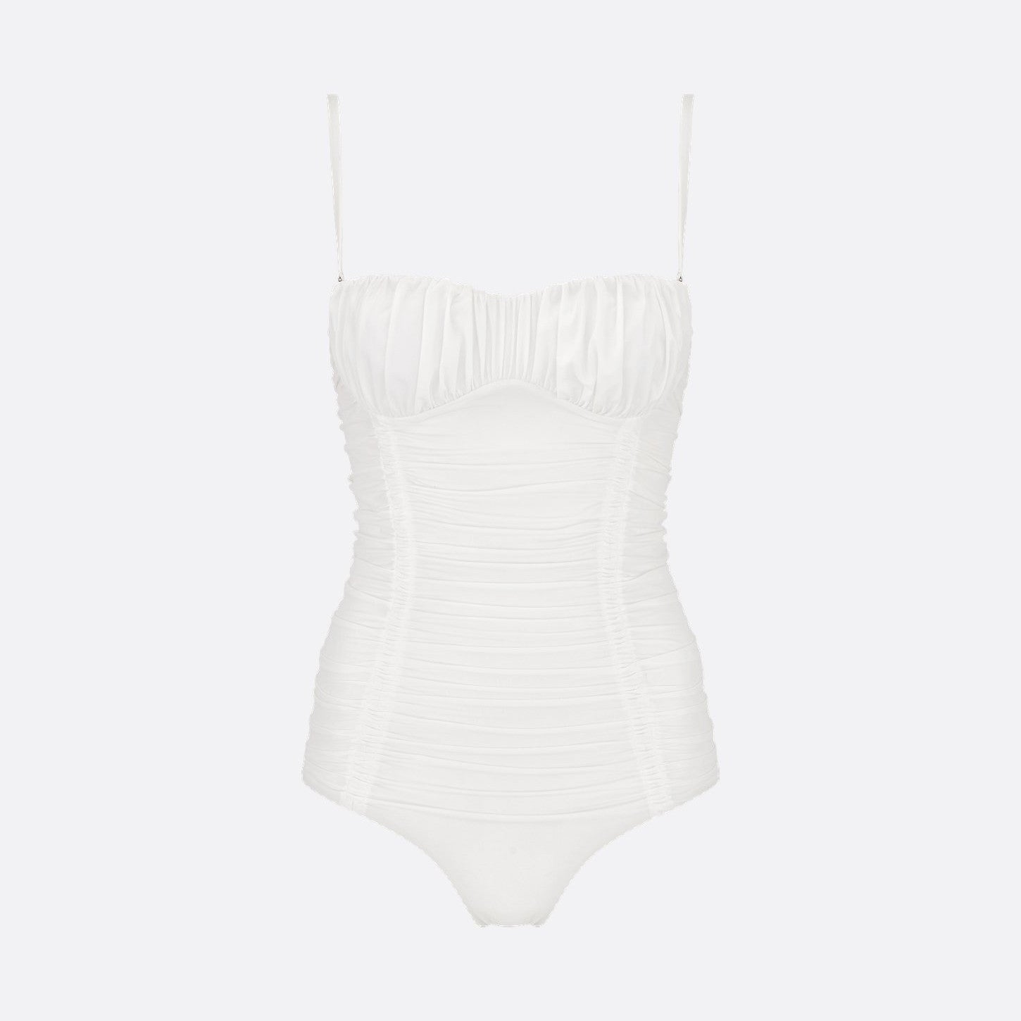 Women's Summer Embroidered Logo Pleated Nylon Halter One-piece Swimsuit #72877