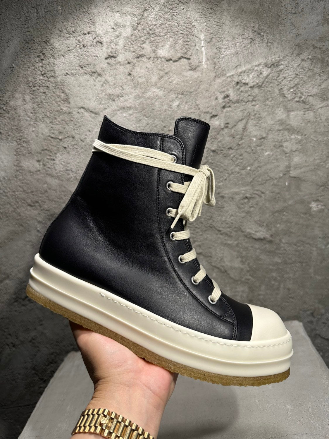 Men's Creep Fashion Casual Shoes Sports Shoes Four Seasons Trend Leather Thick Sole High-top Short Boots Ngvp #2192