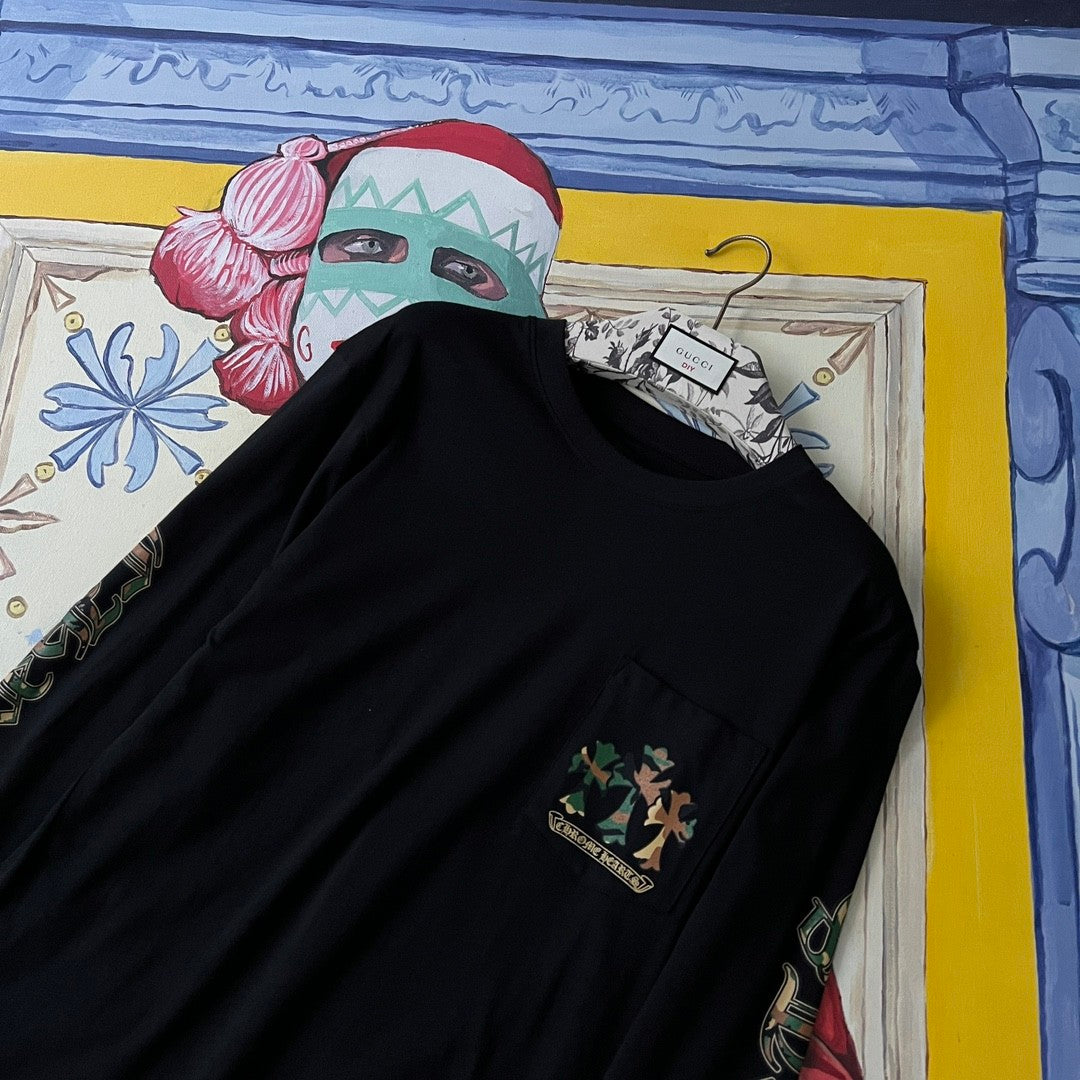 Men's and Women's Spring and Autumn Camouflage Print Logo Print Casual Round Neck Cotton Pullover Sweatshirt #72693