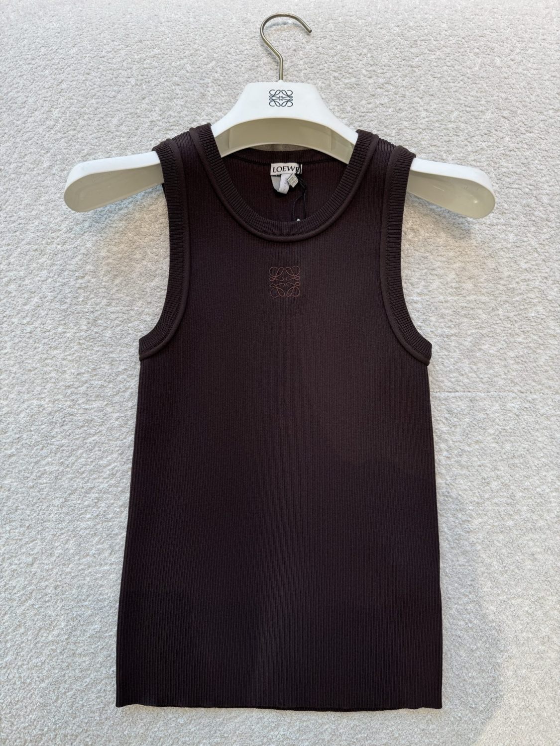 Women's Stretch Viscose Anagram Knitted Ribbed Soft Tank Top vest #194291