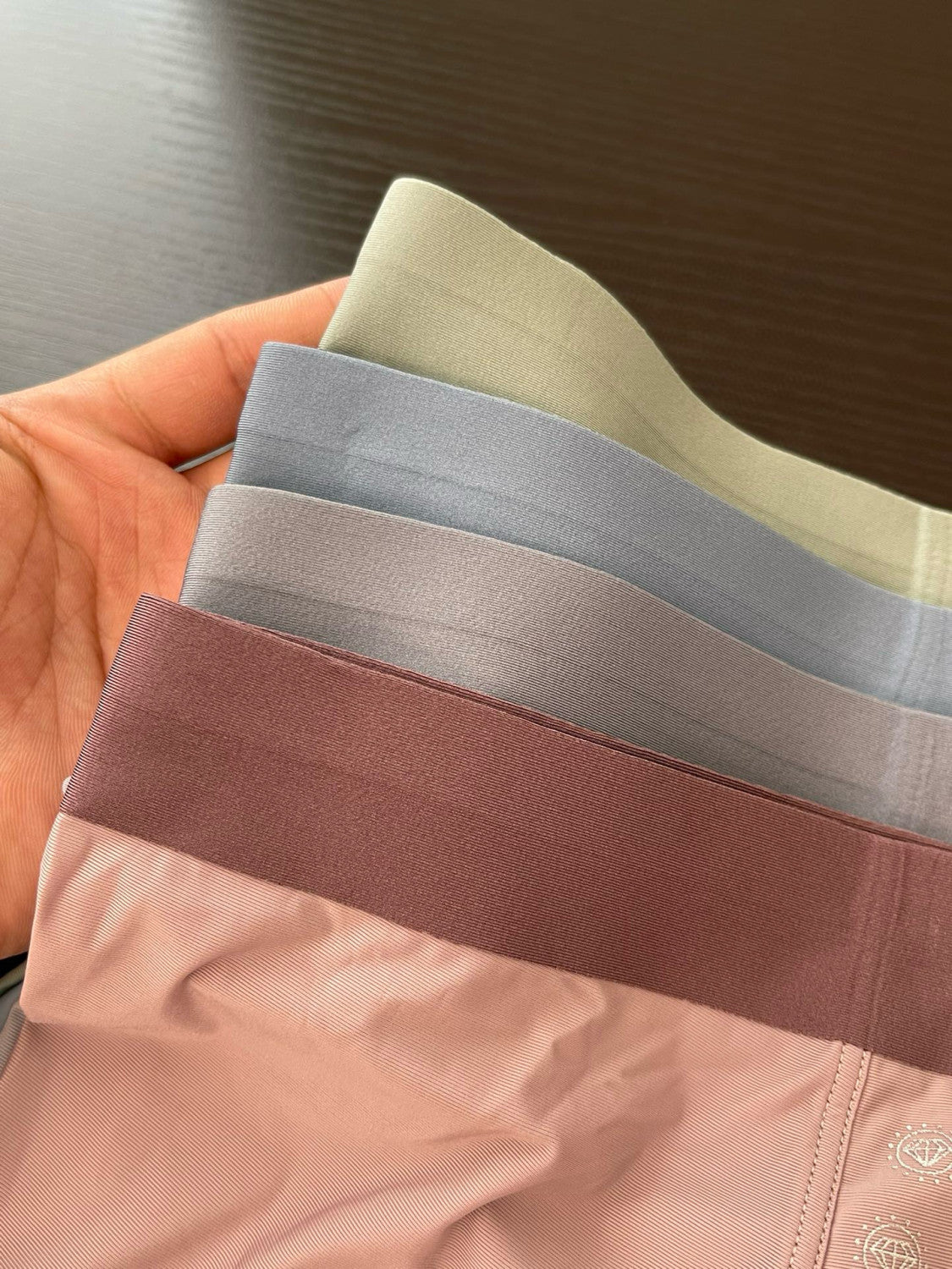 Men's Monogrammed Solid Colour Breathable Boxer Briefs Underpants Pack of 4 #99237