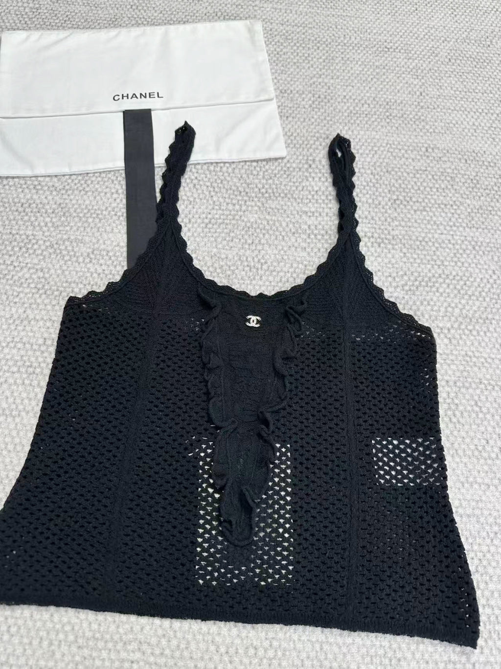 Women's Summer Fashion Casual Solid-Color Round Neck Breathable Lace Trim Tank Top Vest #78515