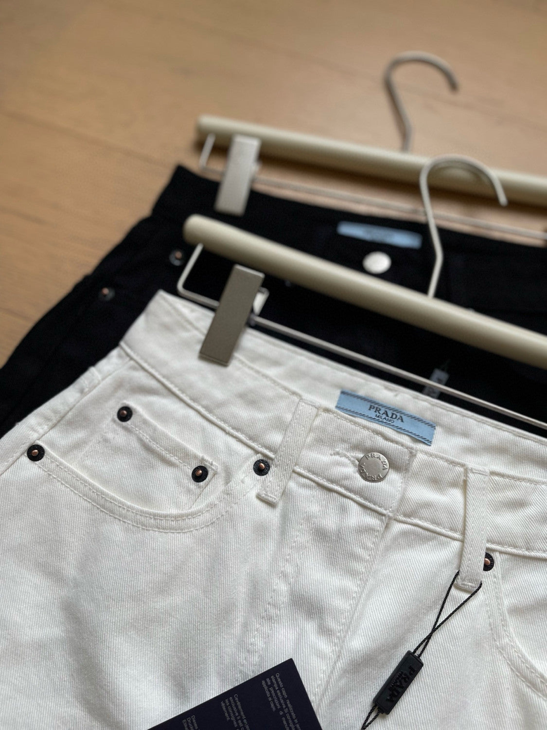 Women's Summer Solid Colour Triangle Label Decoration Simple Casual Denim Shorts #76692