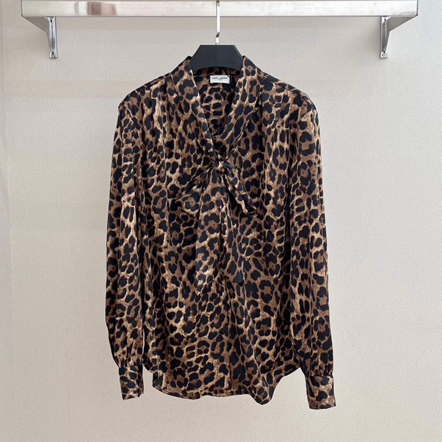 Women's American Vintage Spring/Summer Leopard Print Long Sleeve Casual Loose Shirt Ngvp #9325