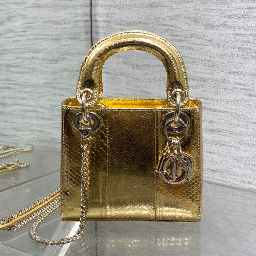 CD Lady Women's Solid Color Metal Pendant Detachable Chain Shoulder Strap Snake Skin Single Shoulder Crossbody Handbag Bag Bags #77722