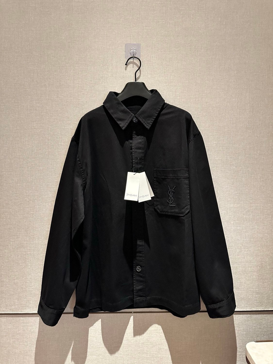 Shirt-style Jacket For Women Spring/fall Collared Single-breasted Button-down Shirt With Embroidered Logo #194383