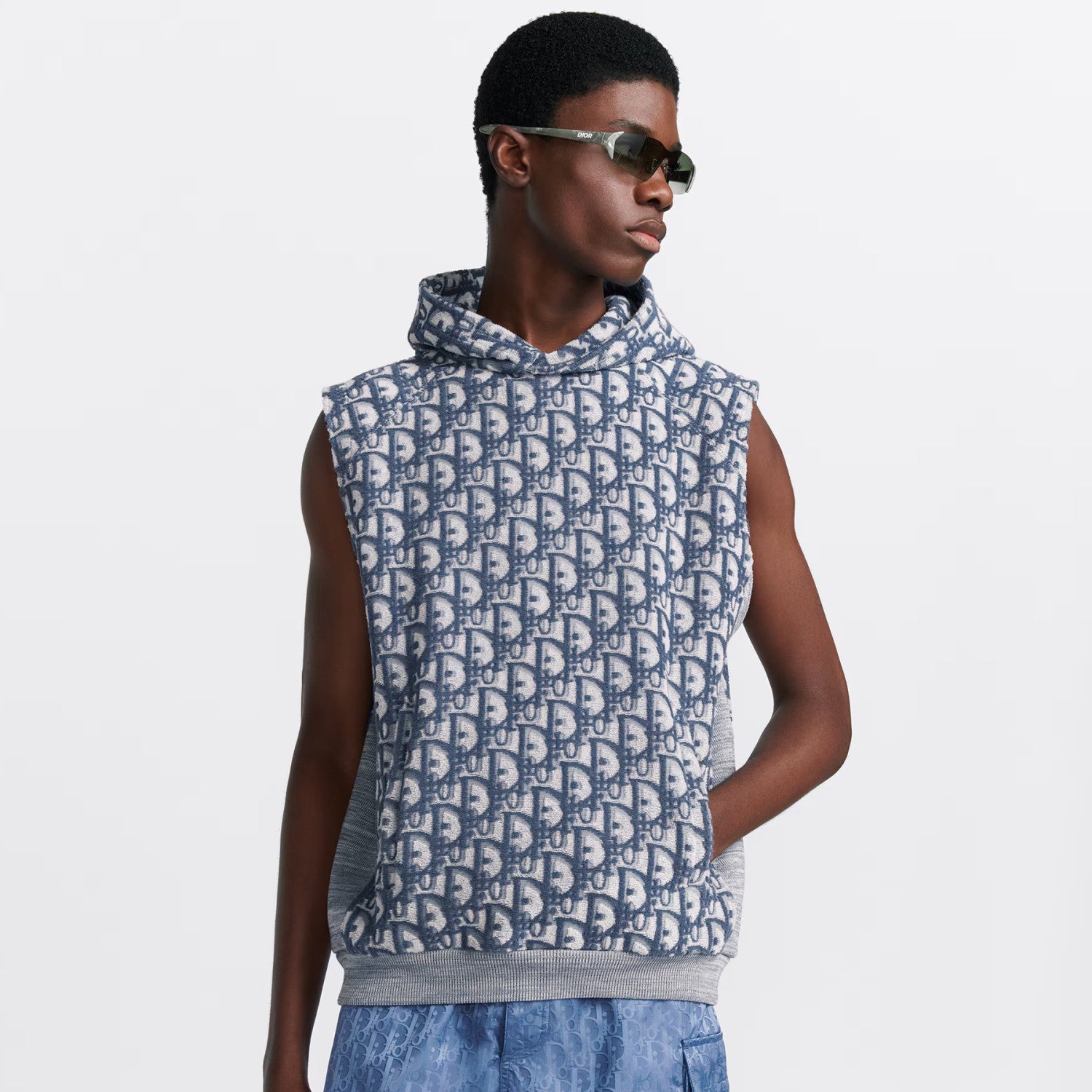 Women's Spring/Summer Logo Letter Print Cotton Hooded Sleeveless Sweatshirt #72292