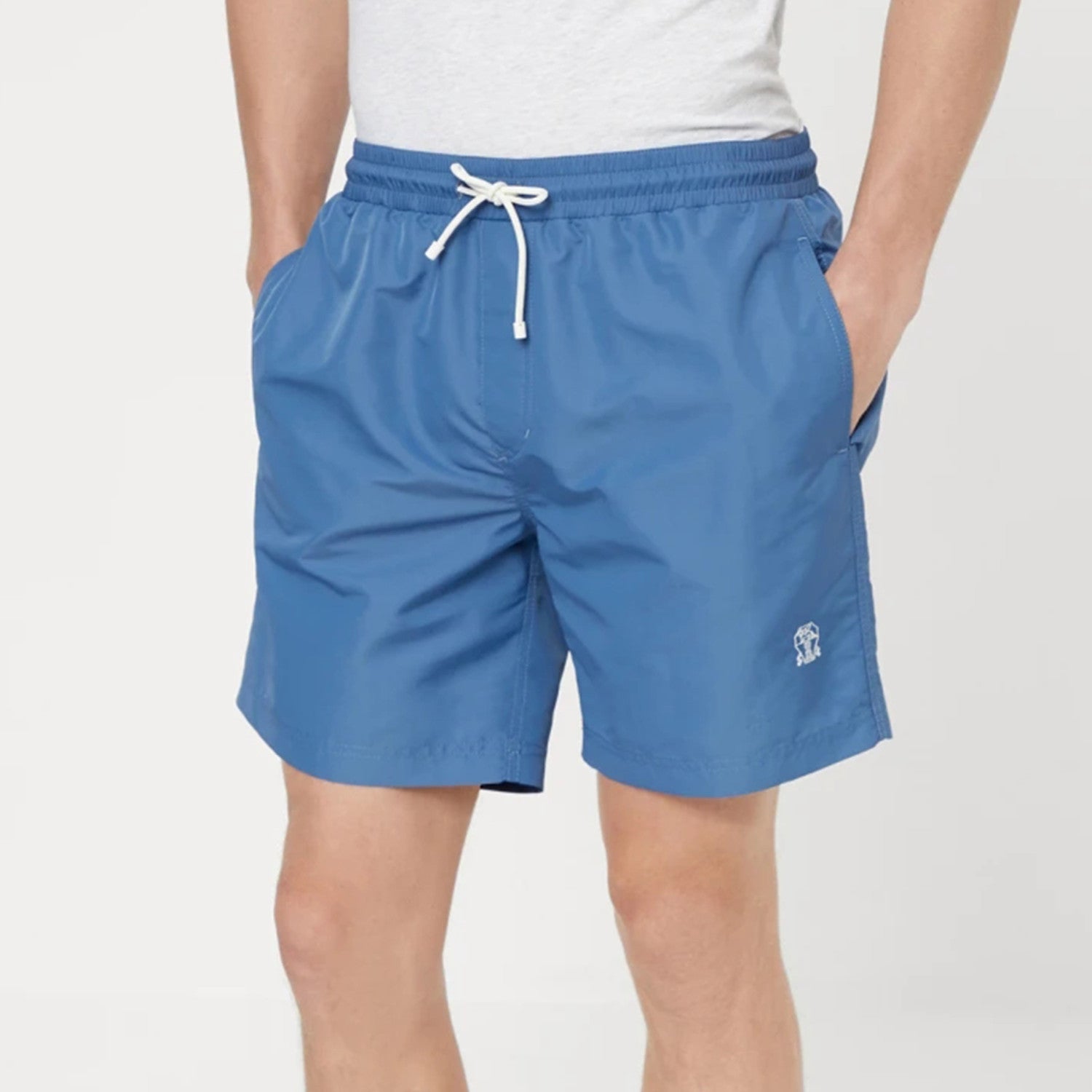 Men's Spring/Summer Fashion Solid Color Lace Up Casual Fit Swim Shorts Ngvp #8335