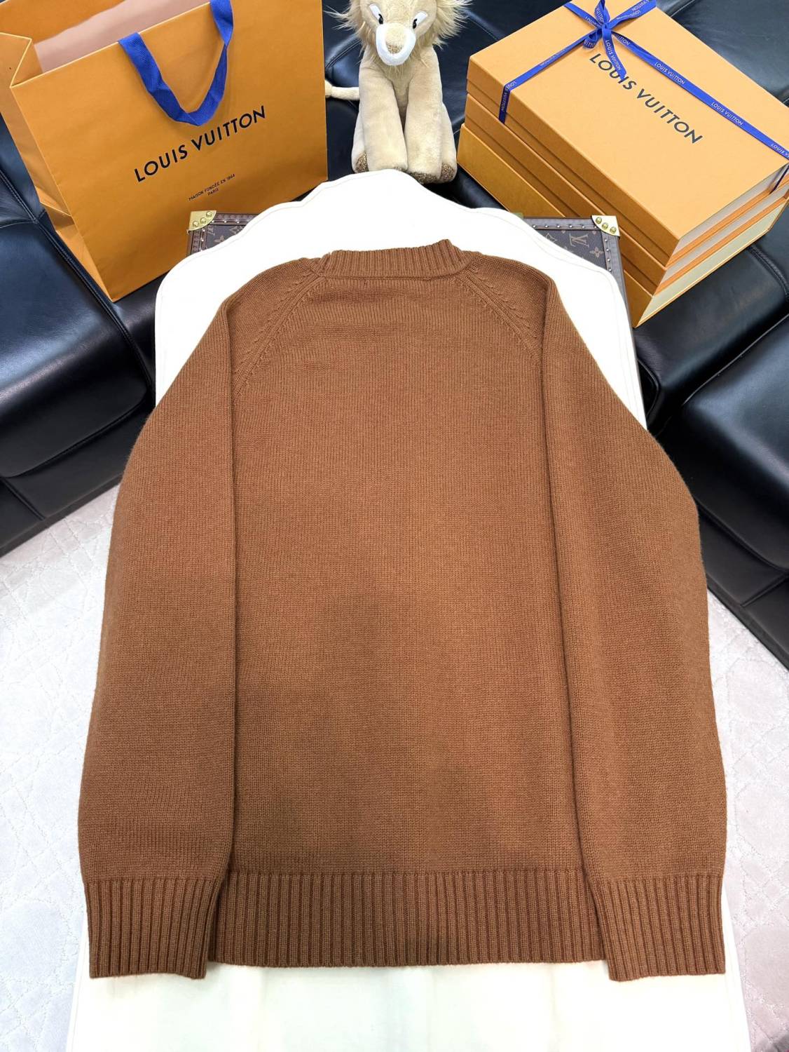 Men's Spring And Fall Solid Color Cashmere Blend Knitted Single Breasted Cardigan Jacket #74839