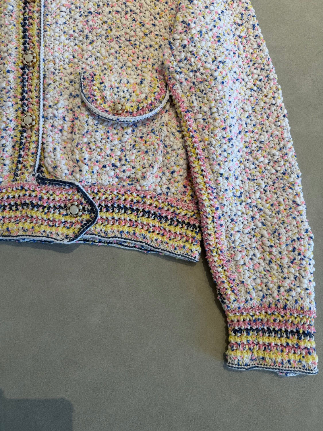 Women's Waist-Defining Single-Breasted Colorful Knit Cotton Long-Sleeve Cardigan Jacket Ngvp #2374