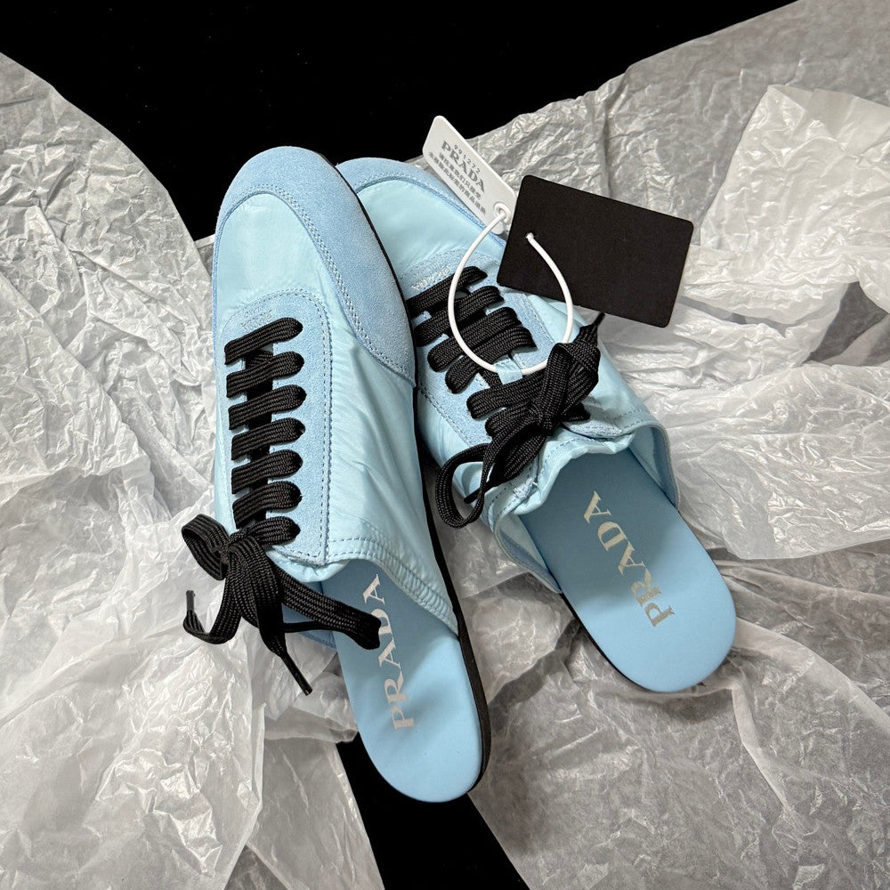 PR Women's Solid-color Nylon Fabric And Suede Low-top Lace-up Training Shoes #77761