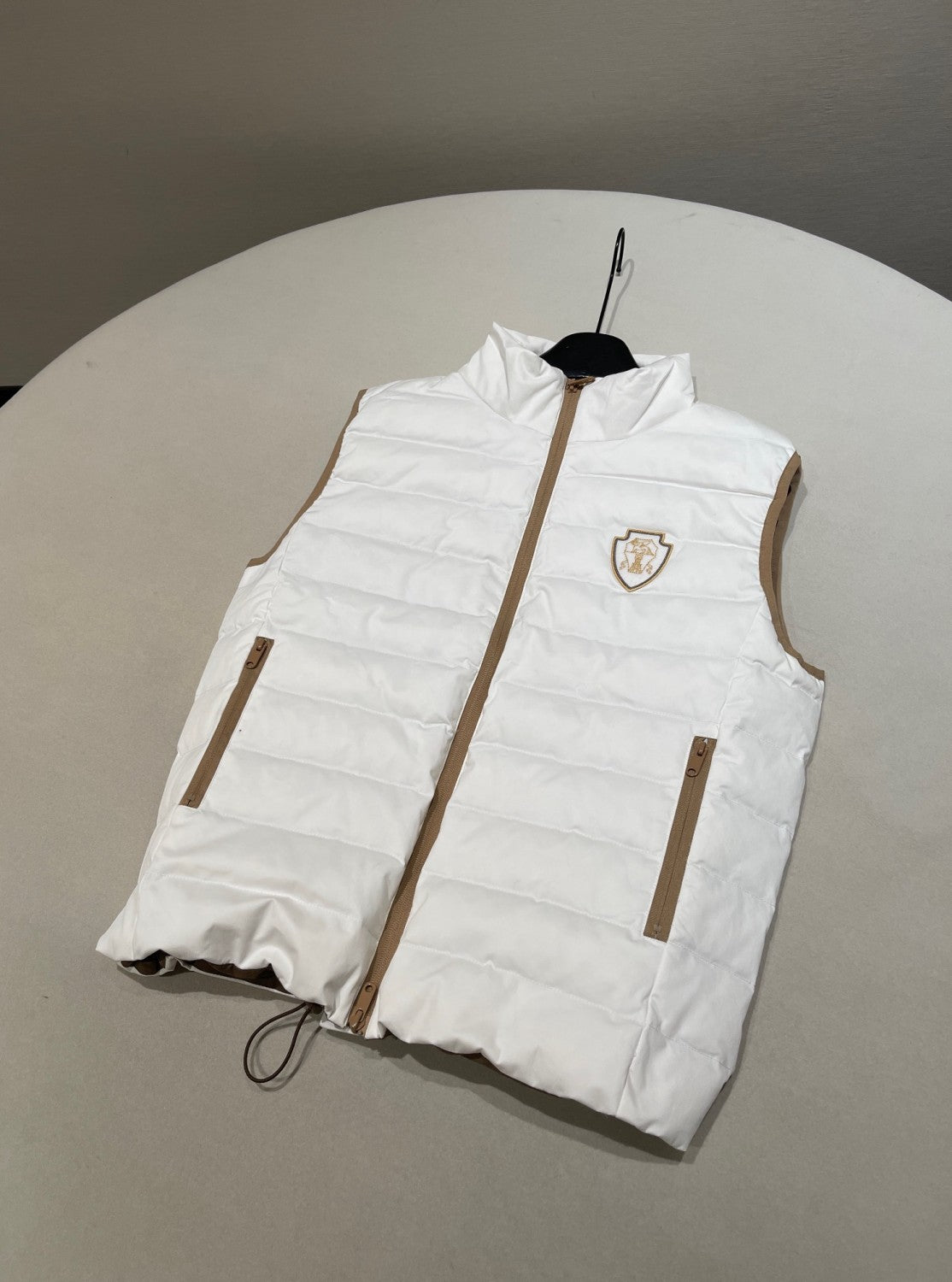 Women's Winter Fashion Casual Stand Collar Pull-Over Sleeveless Chain Goose Down Insulated Vest #78617