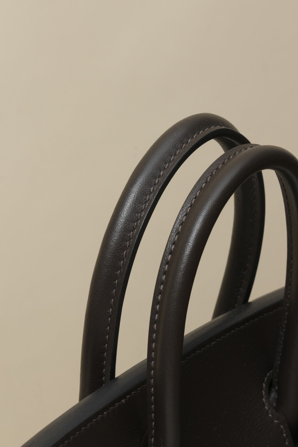 Birkin Go Team 25 BKG25 Women's Solid Color Wool Felt and Calfskin Handbag Bag Bags #77527