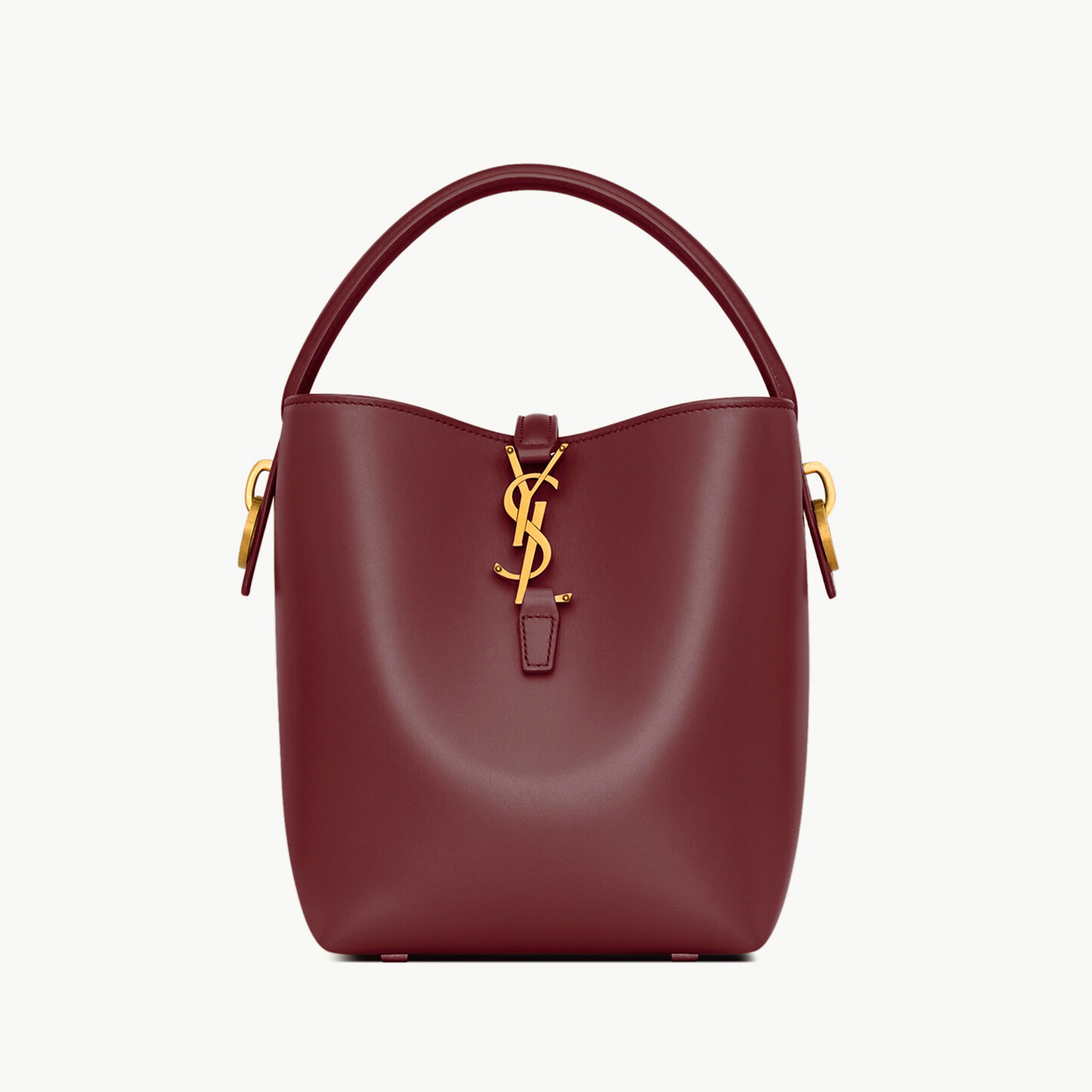 YS Women's LE 37 Logo Hook Buckle mini Small Glossy Solid Color Bucket Bag Suede Leather Handbags Casual Bags 7490362R20W9207 #81334