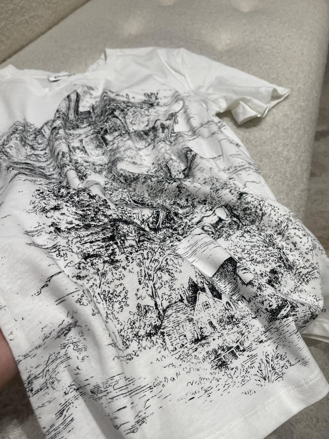 Women's Spring/summer Fashion Holiday Printed T-shirt Round Neck Casual Short Sleeved Top #74234