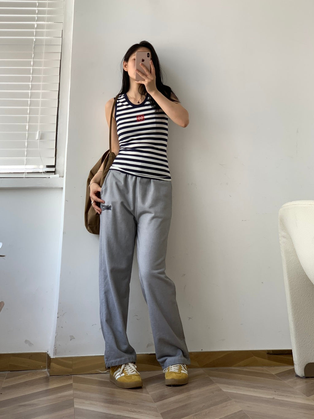 Women's Summer Pattern Printed Stripe Round Neck Sleeveless Tank Top Vest #72676