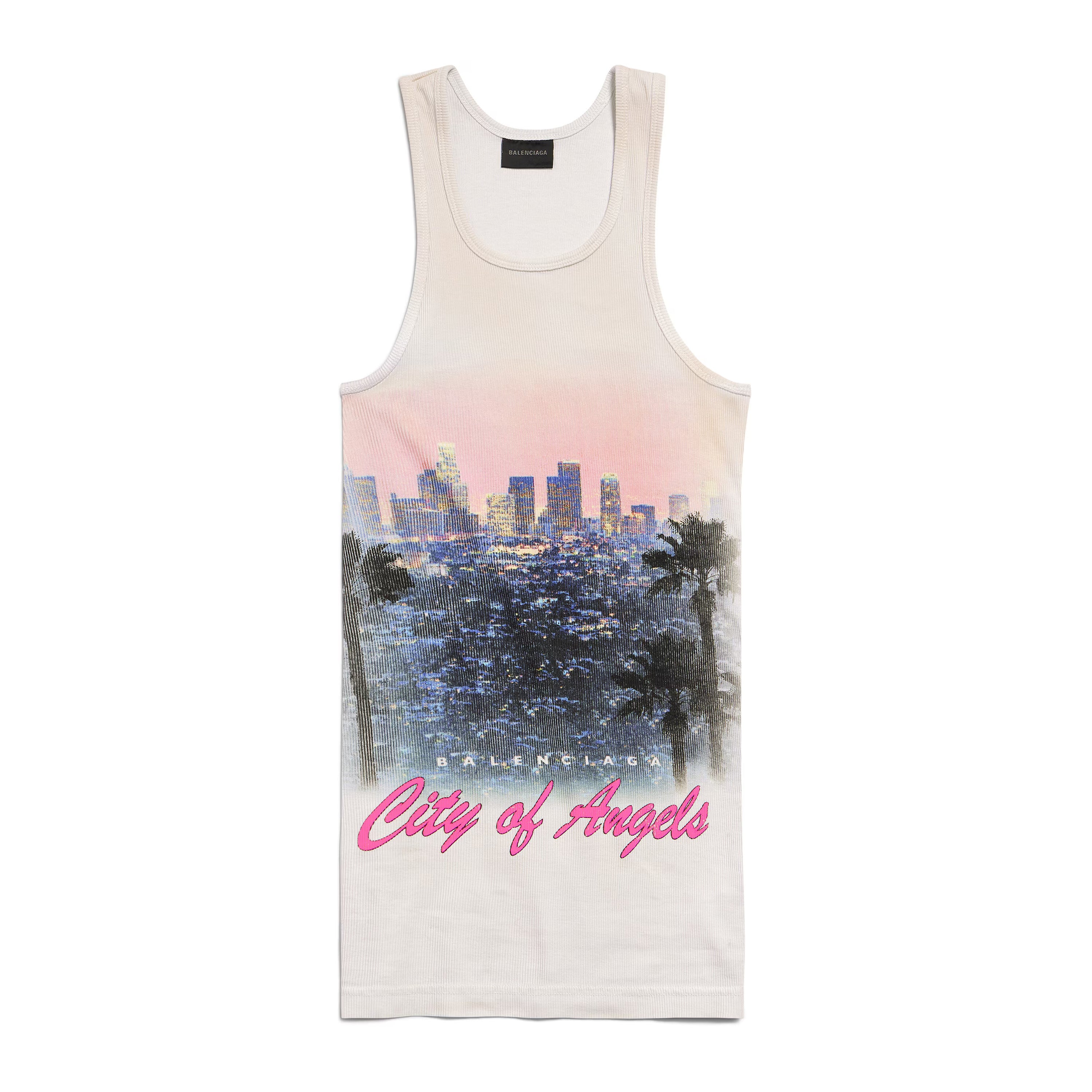 Women's Summer High Street Printed Round Neck Cotton Pullover Sleeveless City Of Angels Tank Top Vest Ngvp #1842