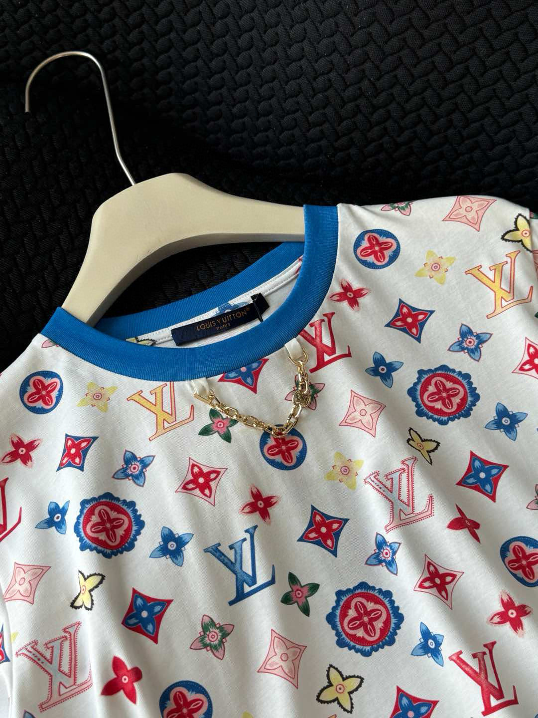 Women's Summer Logo Pattern Printed Cotton Knit Round Neck Regular Fit Short Sleeve T-Shirt #74964