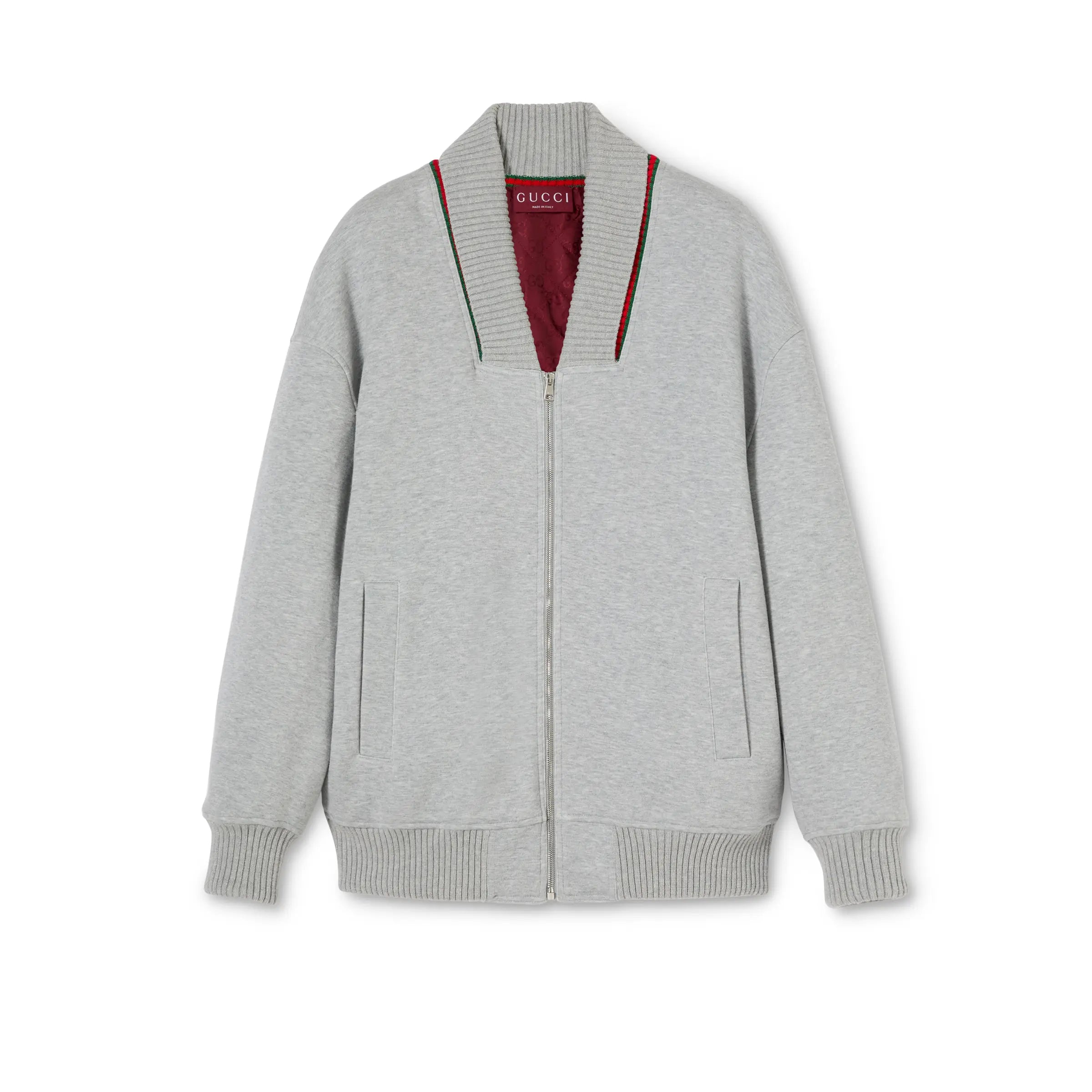 Women's Fall/Winter Long-Sleeve Casual Gray Cotton Jacket with Zipper Stand Collar Simple Casual Jacket #194384