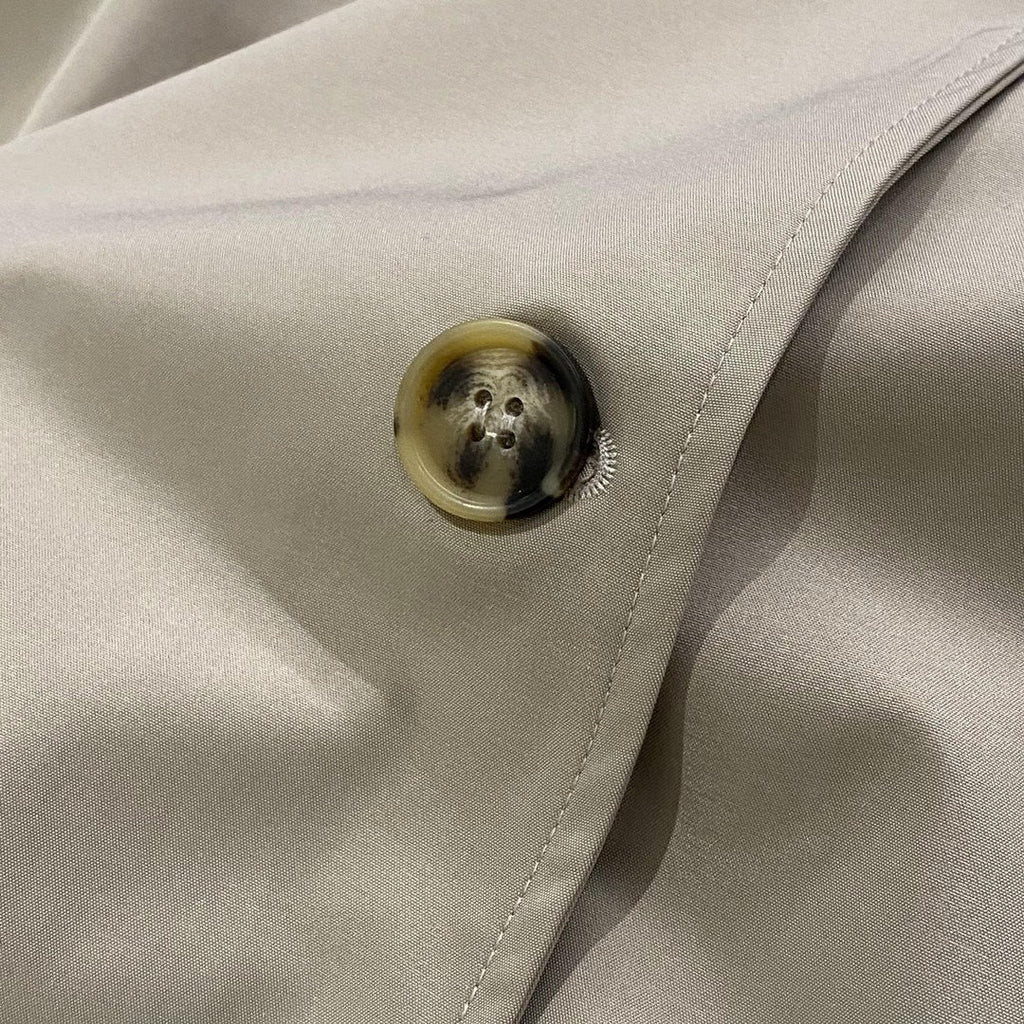 Women's Spring and Autumn Solid Color Letter Embroidery Lapel Double Breasted Long Sleeve Trench Coat Jacket #72316