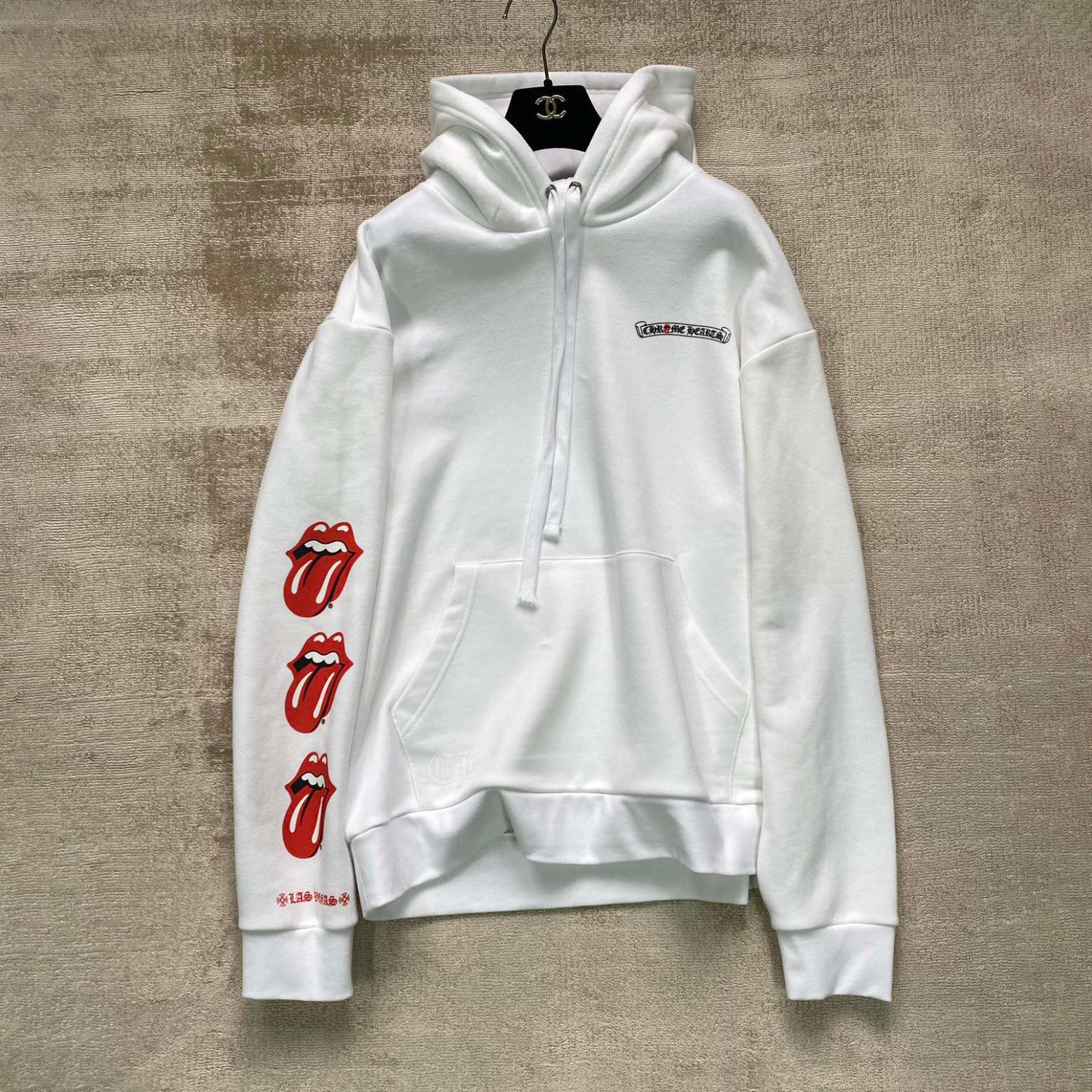 Chrome Men's Spring and Autumn Logo Printed Long Sleeve Hooded Sweatshirt Pullover #99977