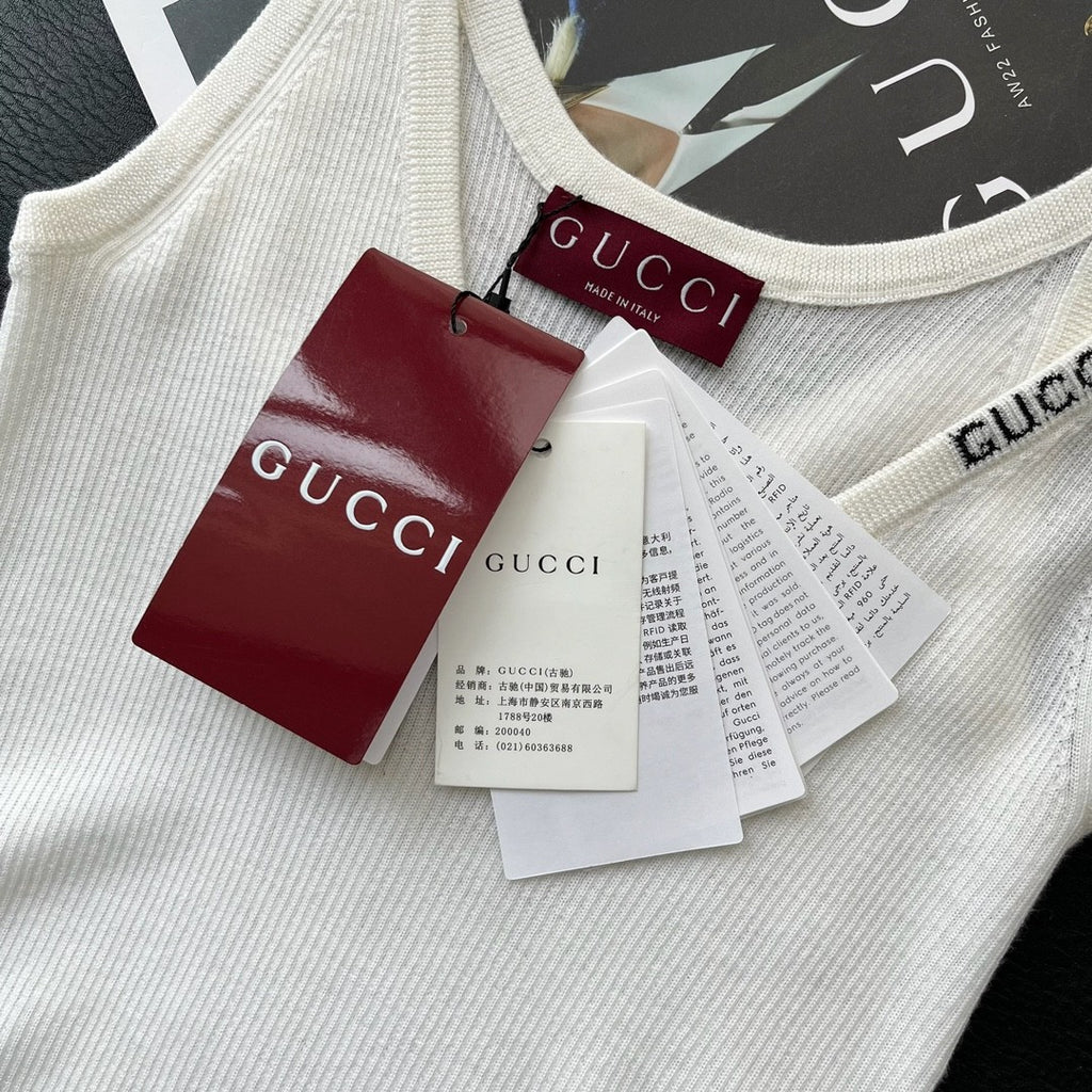 Women's Summer Letter White Printed V-Neck Knit Sleeveless Tank Top T-shirt #72442