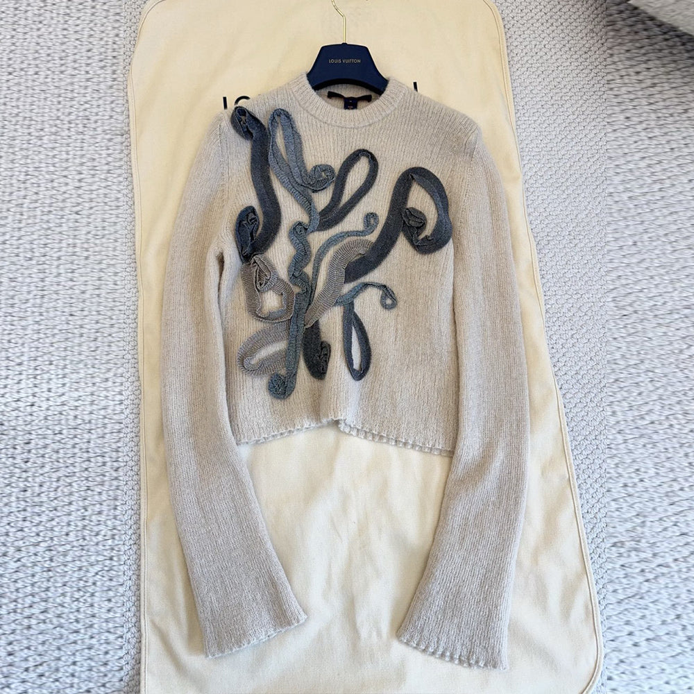 Women's Spring 2026 Collection Mohair blend Deconstructivist style Sweater #82529A