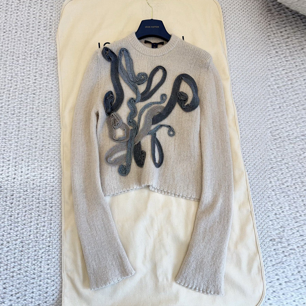 Women's Spring 2026 Collection Mohair blend Deconstructivist style Sweater #82529A